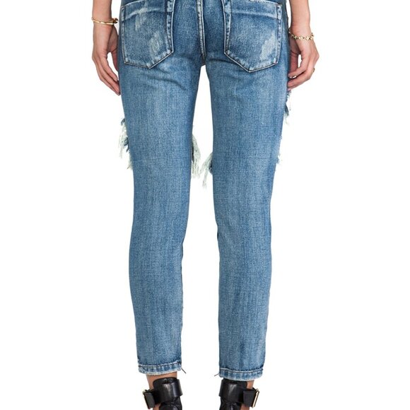 Trashed Freebirds Distressed Jeans in Cobain - Picture 2 of 6